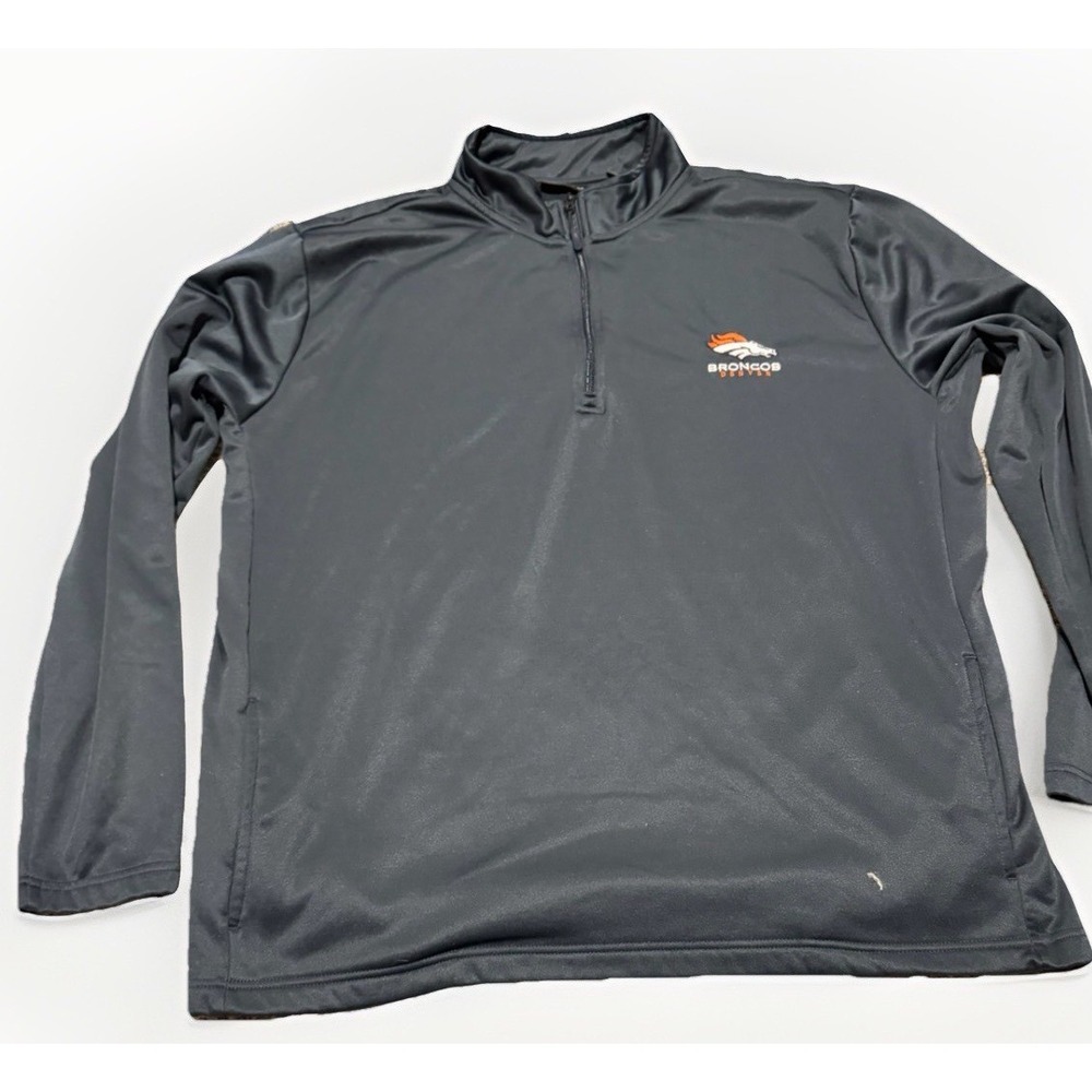 Denver Broncos‎ 1/4-Zip Pullover Sweatshirt 2XL Dunbrooke Navy NFL Team Men's